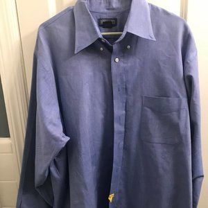LANDS' END Direct Merchants 100% cotton long sleeve shirt 18/36 TALL